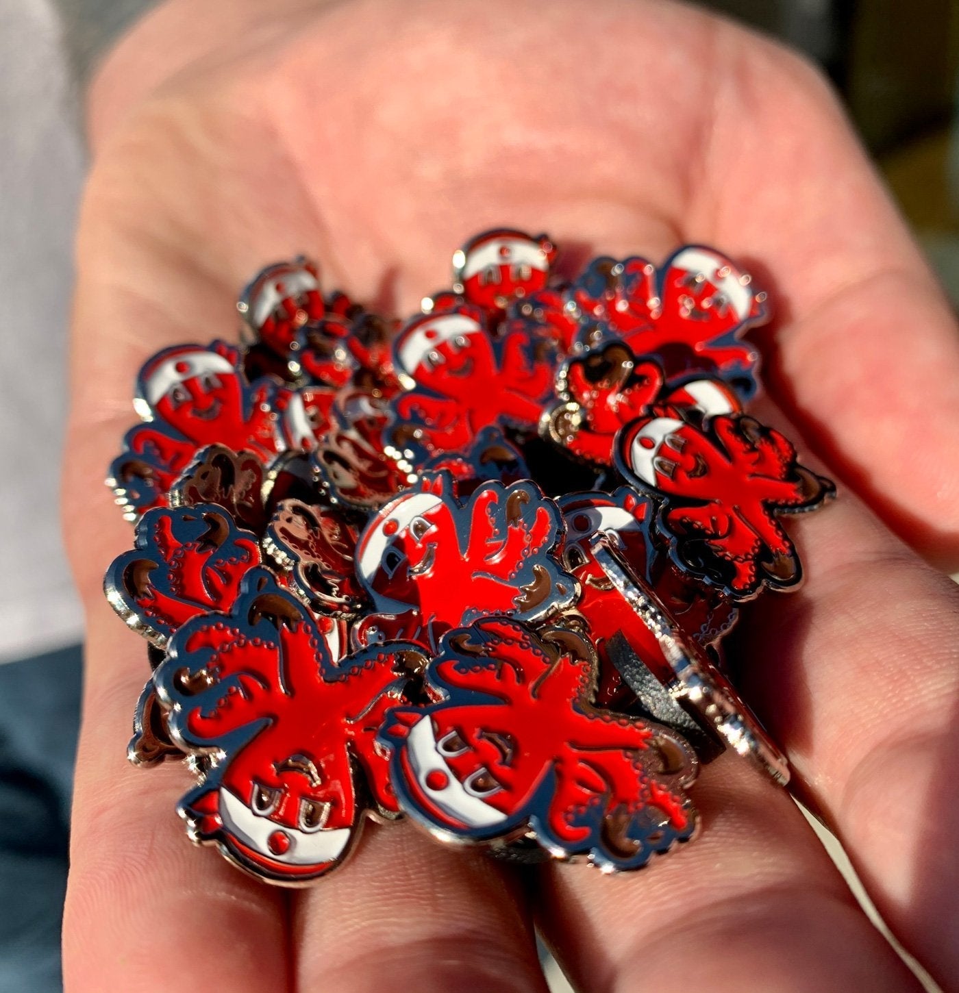 Red Octo Pin - Clean Celebration Pin Assortment