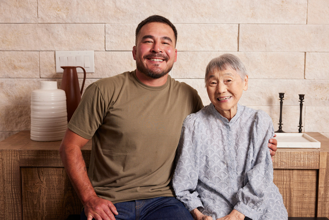 Justin Gill with his Bachan, Judy Yokoyama